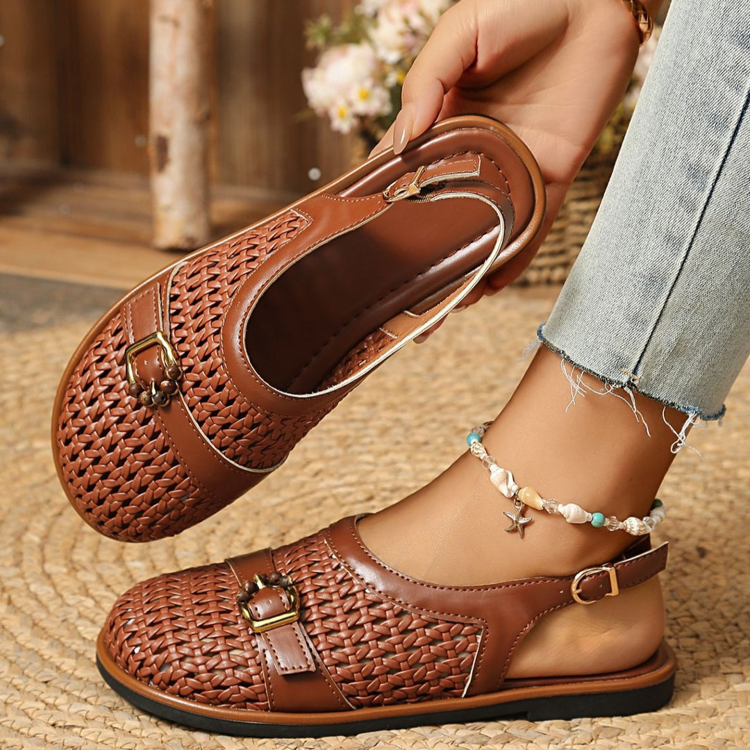 Breathable Cutout Comfort Shoes – Soft Leather Slip-Ons for All-Day Support