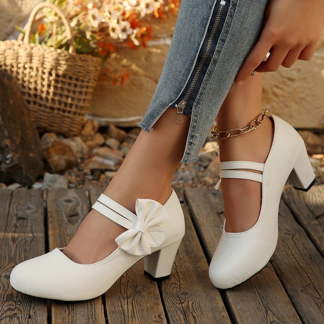 Vintage Bow Mary Jane Shoes