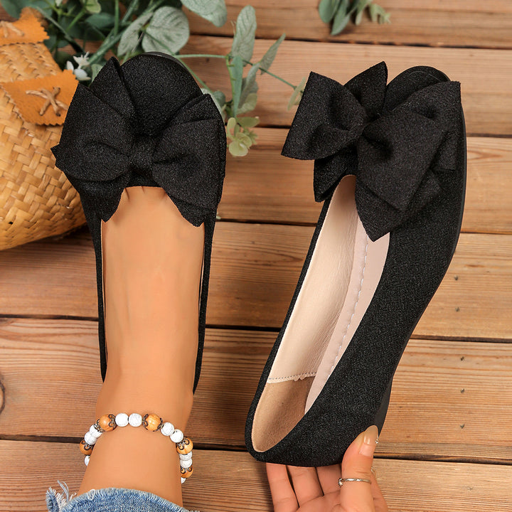 Women's Bow Comfort Flats – Soft Elegant Slip-On Shoes
