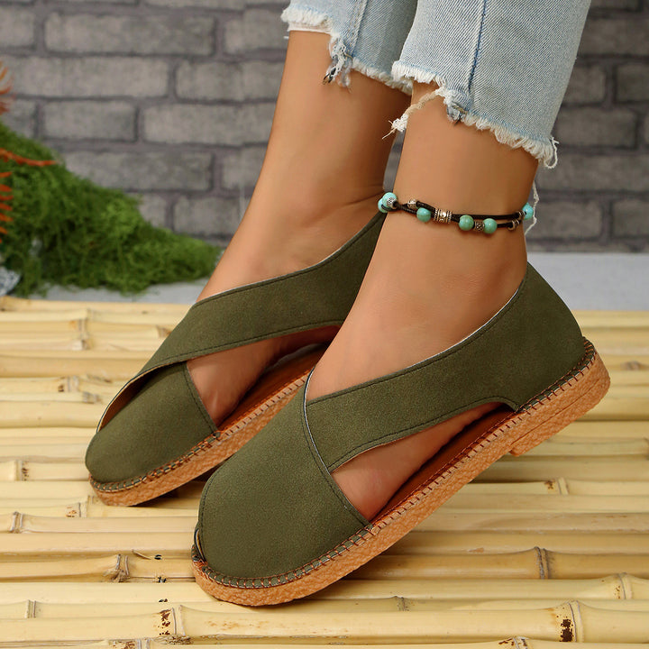Women's Comfortable Closed-Toe Sandals – Lightweight Easy Slip-On Summer Shoes