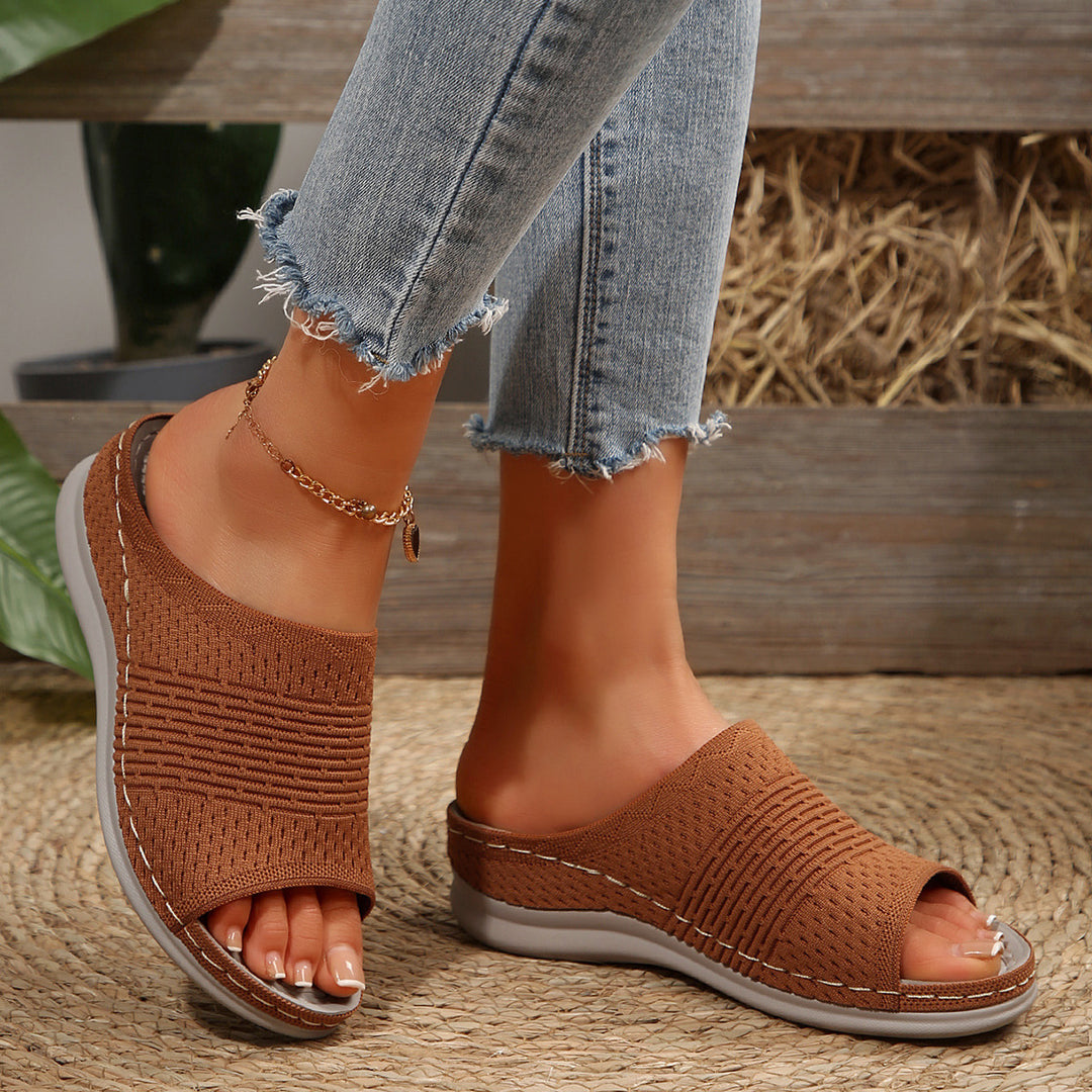 Women's Soft Knit Air-Cushion Sandals – Lightweight & Breathable Comfort Fit