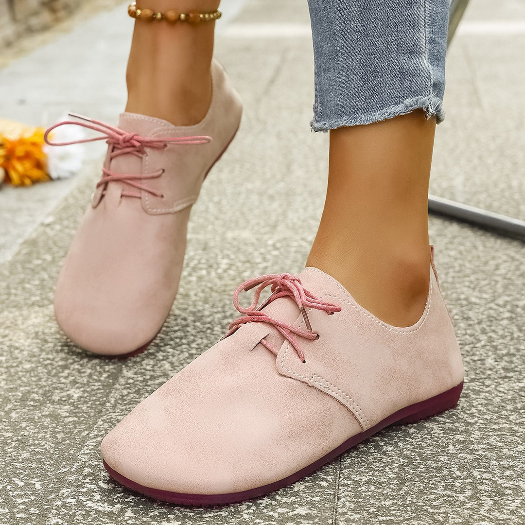 Women's Vintage Bow Lace-Up Flats