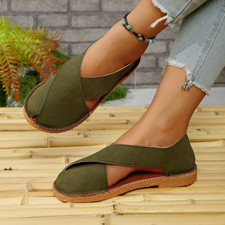 Women's Comfortable Closed-Toe Sandals – Lightweight Easy Slip-On Summer Shoes
