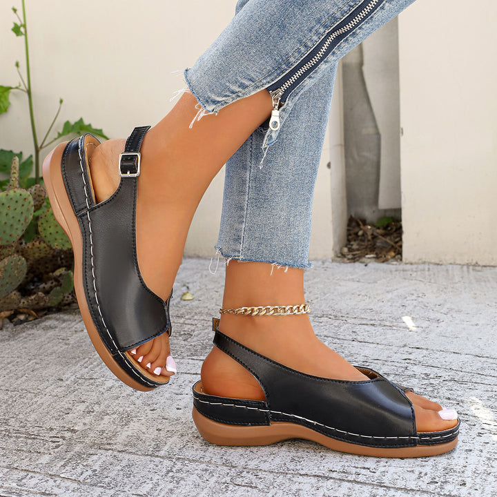 Women's Vintage Comfort Sandals – Adjustable Slingback Walking Shoes