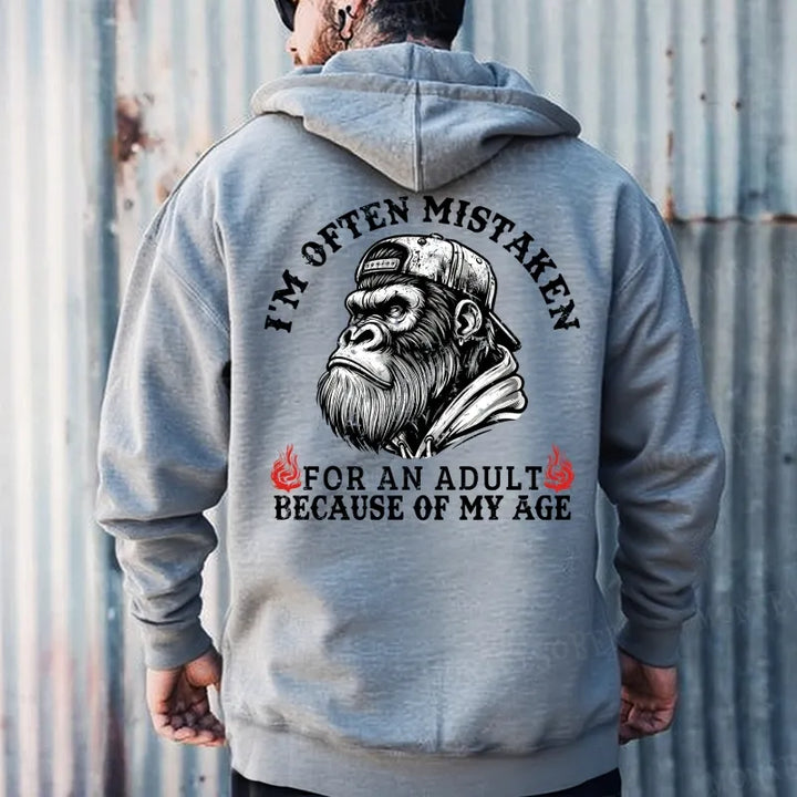 I'm Offen Mistaken For An Adult Because Of My Age Monkey Hoodies