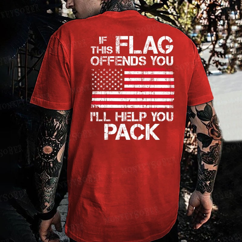 If This Flag Offends You I'll Help You Pack Monkey T-shirt