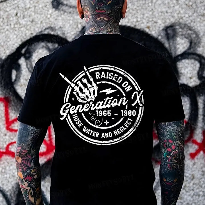 Raised On Generation X 1965 – 1980 Hose Water And Neglect Monkey T-shirt