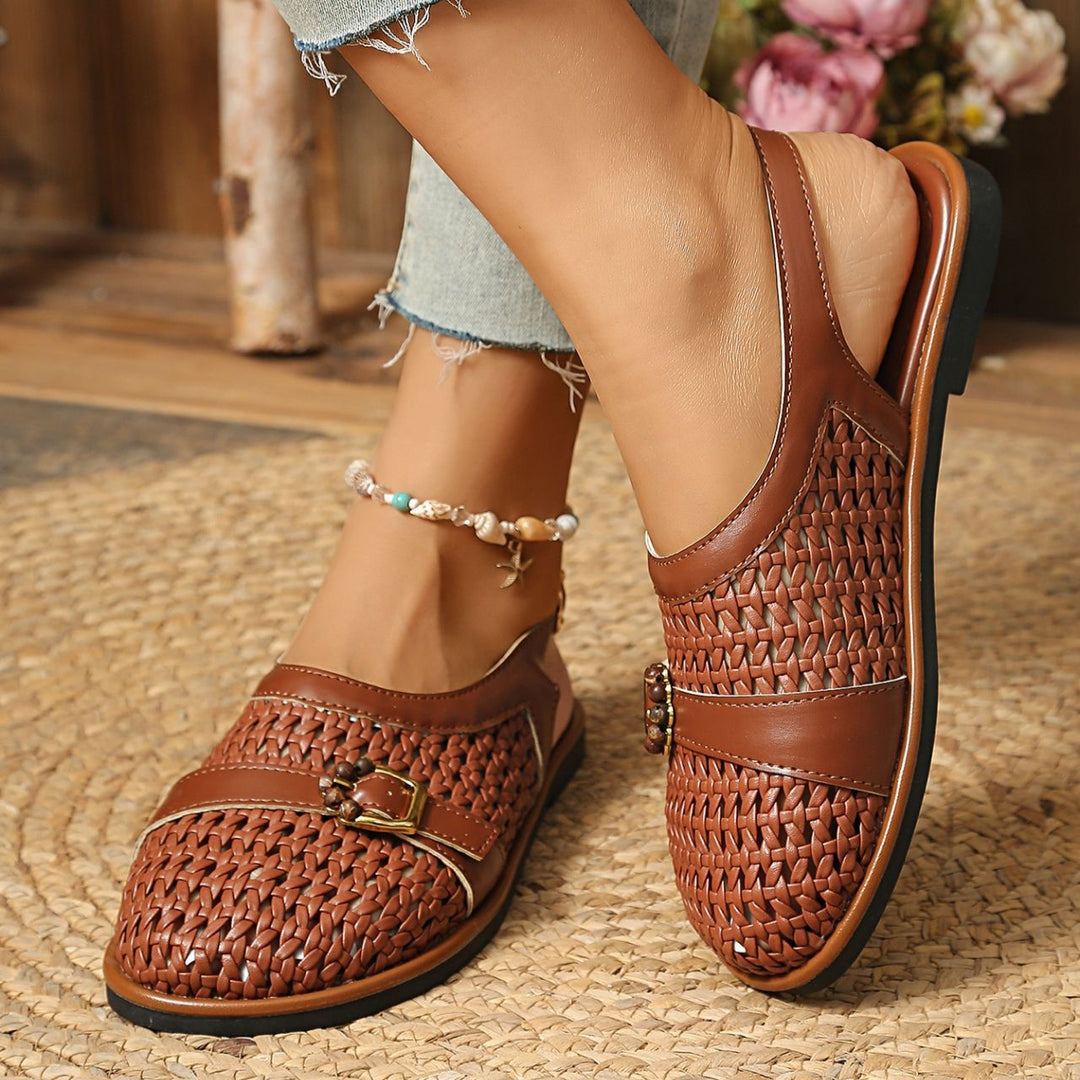 Breathable Cutout Comfort Shoes – Soft Leather Slip-Ons for All-Day Support