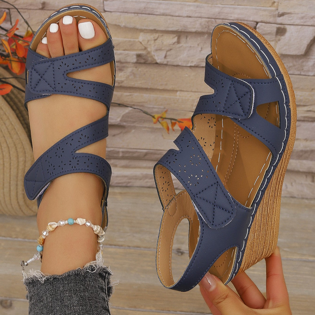 Women's Lightweight Cross-Strap Walking Sandals –Comfortable Wedge Summer Shoes