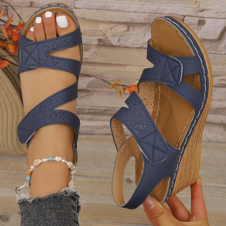 Women's Lightweight Cross-Strap Walking Sandals –Comfortable Wedge Summer Shoes