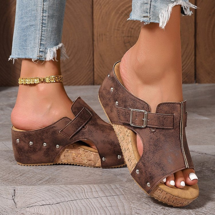 Women's Vintage Comfort Sandals – Lightweight Summer Walking Shoes