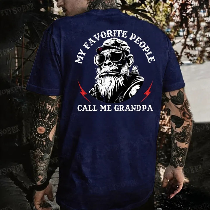 My Favorite People Call Me Grandpa Monkey T-shirt