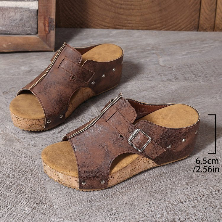 Women's Vintage Comfort Sandals – Lightweight Summer Walking Shoes