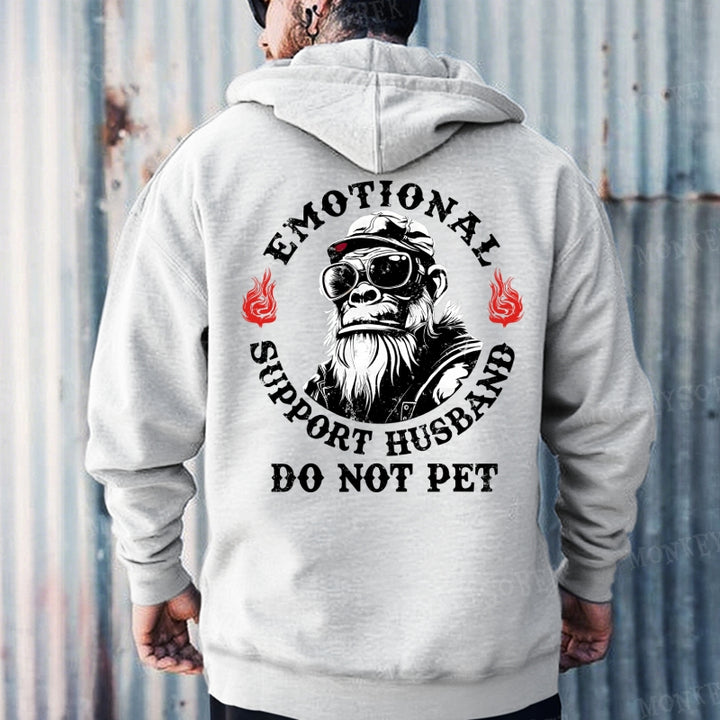Emotional Support Husband Do Not Pet Hoodies