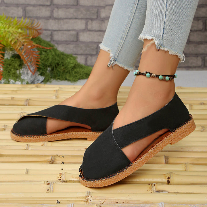 Women's Comfortable Closed-Toe Sandals – Lightweight Easy Slip-On Summer Shoes