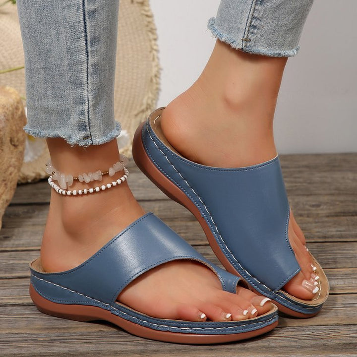Women's Orthopedic Toe Ring Sandals – Casual Comfort with Arch Support