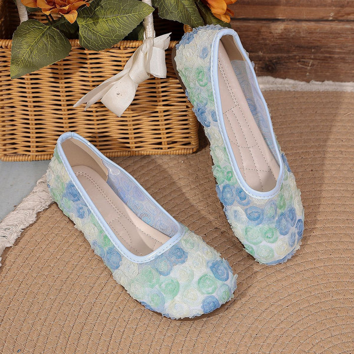 Women's Floral Comfort Flats – Lightweight Everyday Walking Shoes