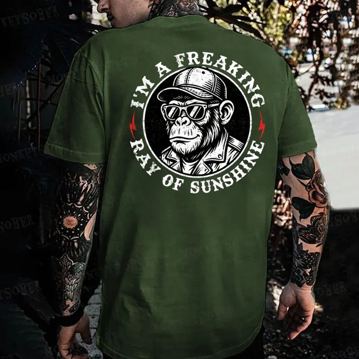 I'm A Freaking Ray Of Sunshine Monkey T-shirt