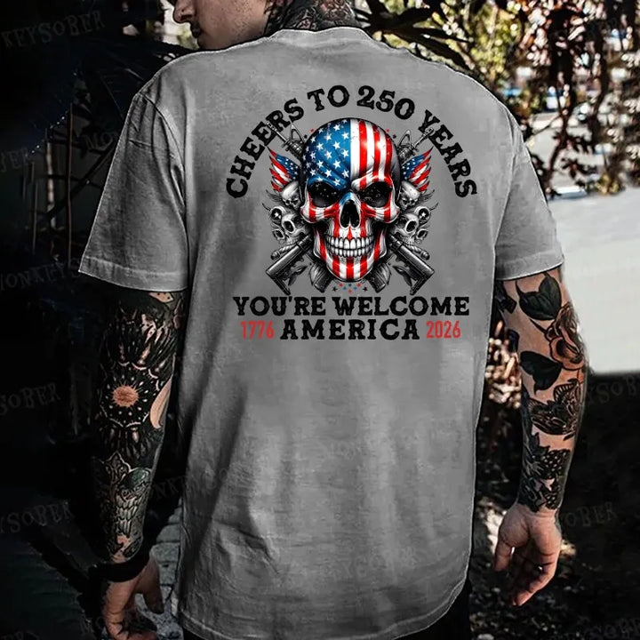 Cheers To 250 Years You're Welcome America 1776-2026 Monkey T-shirt