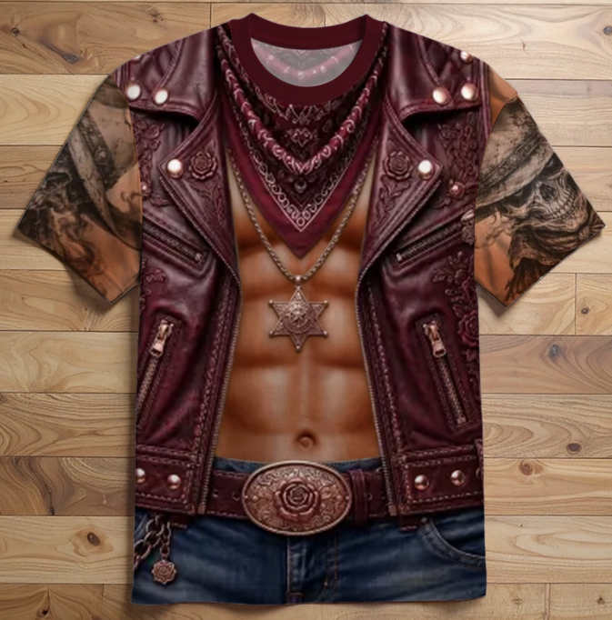 Custom Cowboy Warrior T-shirt - Personalized Birthday Gifts For Husband, Son, Grandson, Yourself - Cowboy Six Pack