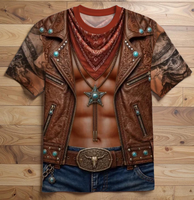 Custom Cowboy Warrior T-shirt - Personalized Birthday Gifts For Husband, Son, Grandson, Yourself - Cowboy Six Pack