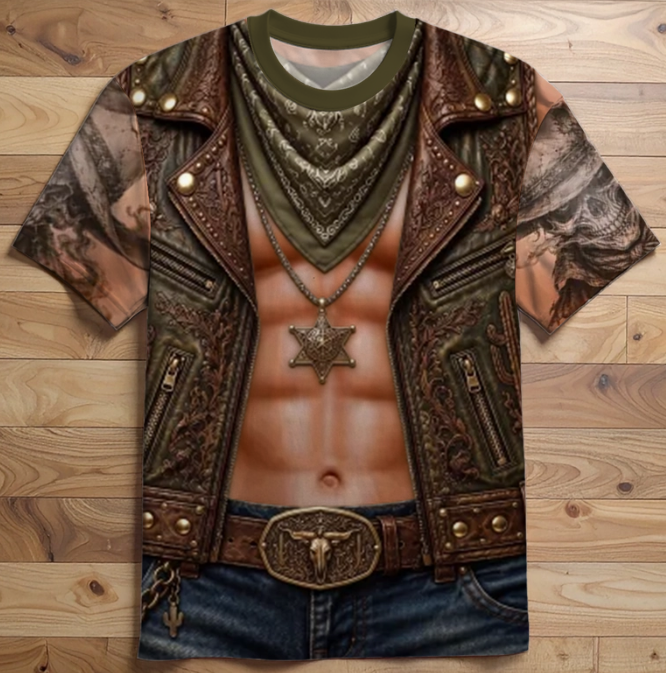 Custom Cowboy Warrior T-shirt - Personalized Birthday Gifts For Husband, Son, Grandson, Yourself - Cowboy Six Pack