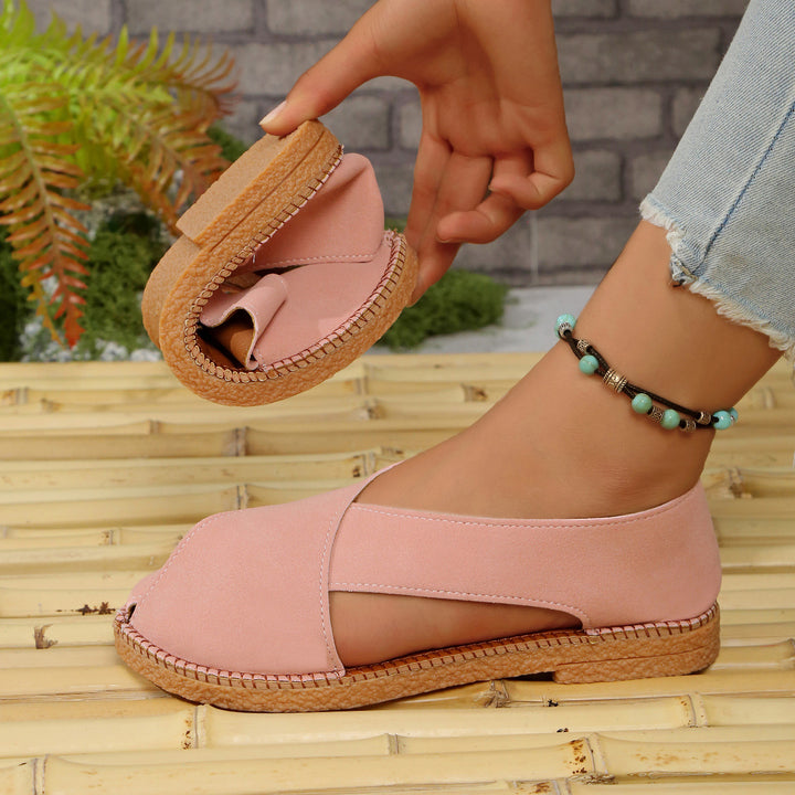 Women's Comfortable Closed-Toe Sandals – Lightweight Easy Slip-On Summer Shoes