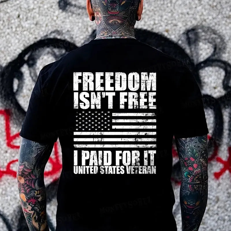 Freedom Isn't Free I Paid For It United States Veteran Monkey T-shirt