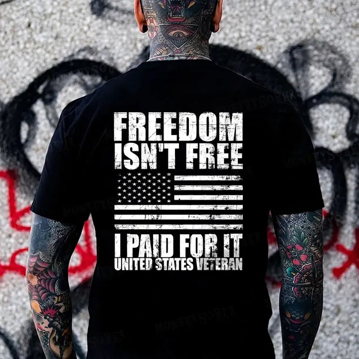 Freedom Isn't Free I Paid For It United States Veteran Monkey T-shirt