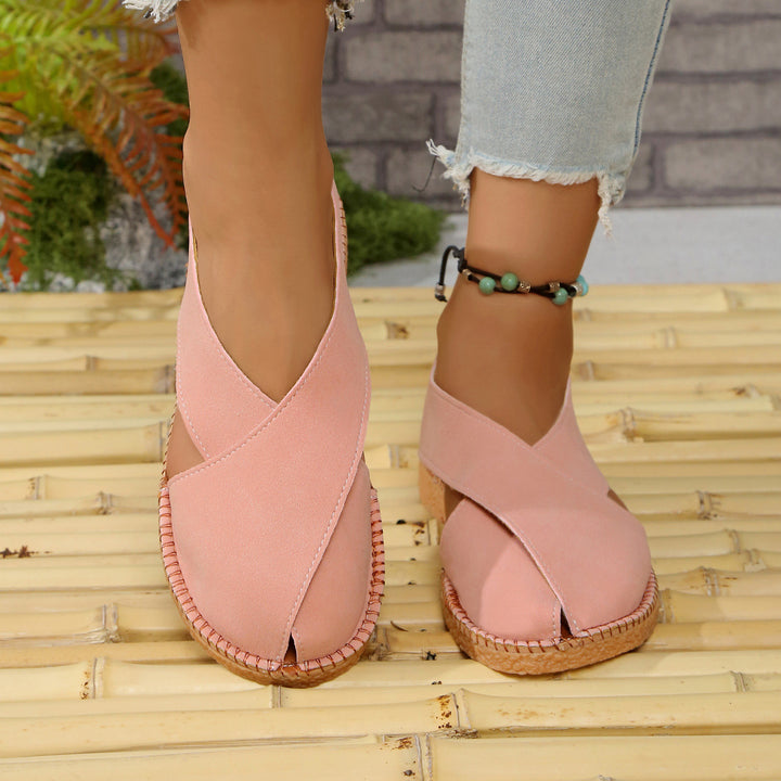Women's Comfortable Closed-Toe Sandals – Lightweight Easy Slip-On Summer Shoes