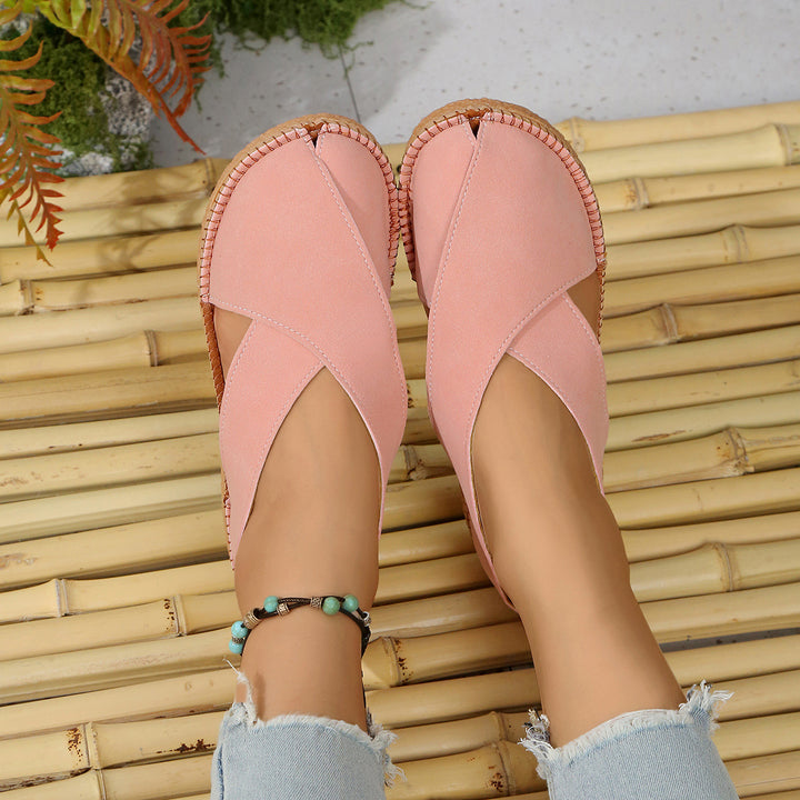 Women's Comfortable Closed-Toe Sandals – Lightweight Easy Slip-On Summer Shoes