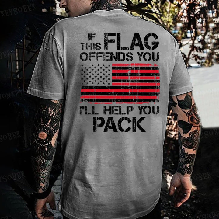 If This Flag Offends You I'll Help You Pack Monkey T-shirt