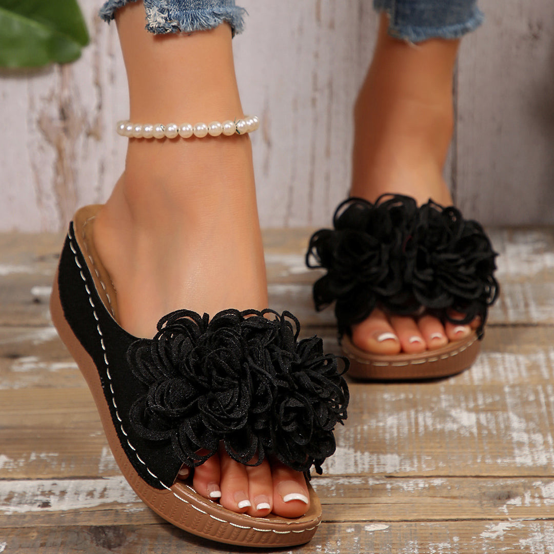 Women's Comfort Sandals – Soft Floral Lightweight Summer Shoes