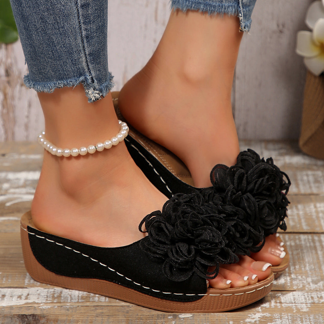 Women's Comfort Sandals – Soft Floral Lightweight Summer Shoes