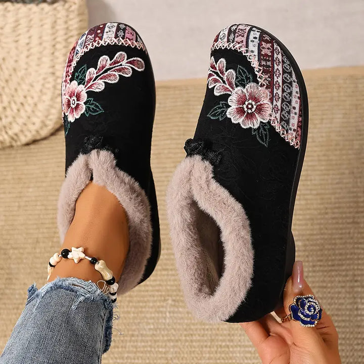 Women's Warm Floral Winter Ankle Boots – Cozy, Lightweight & Non-Slip Everyday Shoes