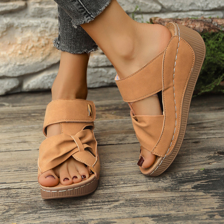 2026 Breathable Wedge Cutout Sandals – Comfortable Summer Walking Sandals for Women