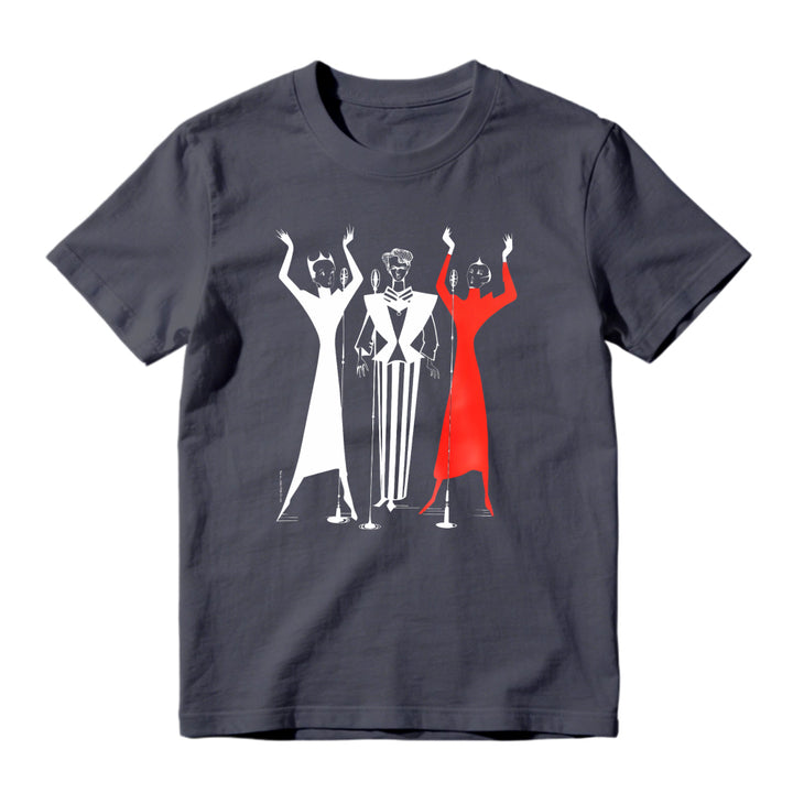Retro Three Vocal Singers Graphic T-Shirt Vintage Choir Microphone Art Music Lover Short Sleeve Tee