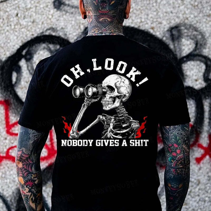Oh , Look ! Nobody Gives A Shit Monkey T-shirt