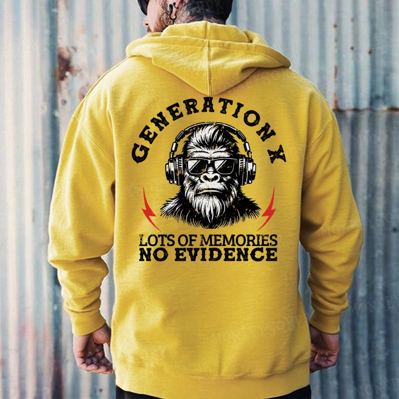 Generation X Lots Of Memories No Evidence Hoodies
