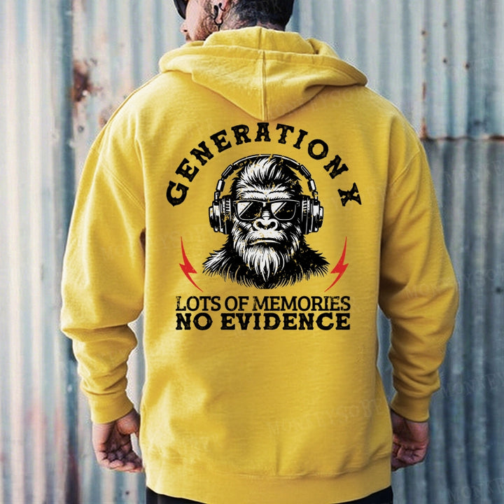 Generation X Lots Of Memories No Evidence Hoodies