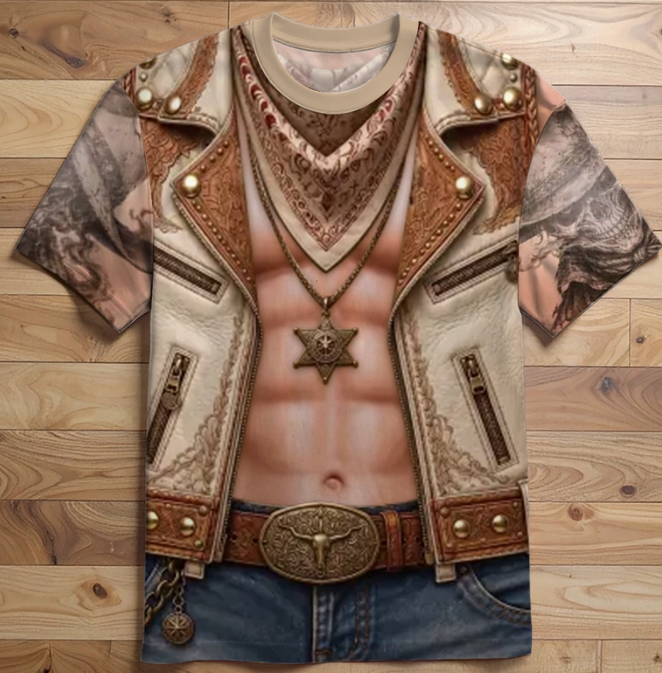 Custom Cowboy Warrior T-shirt - Personalized Birthday Gifts For Husband, Son, Grandson, Yourself - Cowboy Six Pack