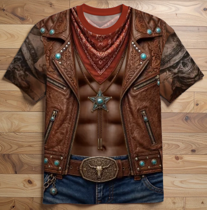 Custom Cowboy Warrior T-shirt - Personalized Birthday Gifts For Husband, Son, Grandson, Yourself - Cowboy Six Pack
