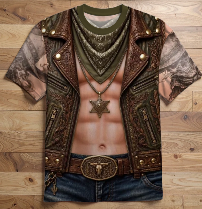 Custom Cowboy Warrior T-shirt - Personalized Birthday Gifts For Husband, Son, Grandson, Yourself - Cowboy Six Pack