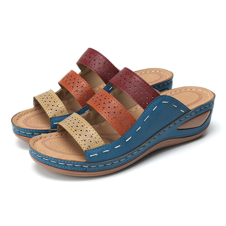 Cushioned Platform Comfort Sandals – Supportive Slip-On for All-Day Walking