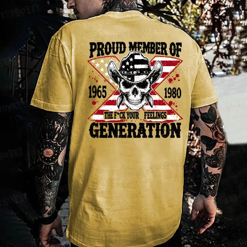 Proud Member Of The Fuck Your Feelings Generation X Monkey T-shirt