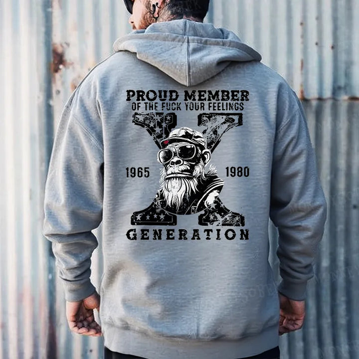 Proud Member Of The Fuck Your Feelings Monkey Hoodies