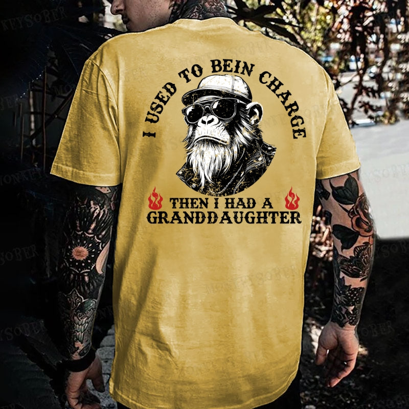 I Used To Be In Charge Then I Had A Granddaughter Monkey T-shirt
