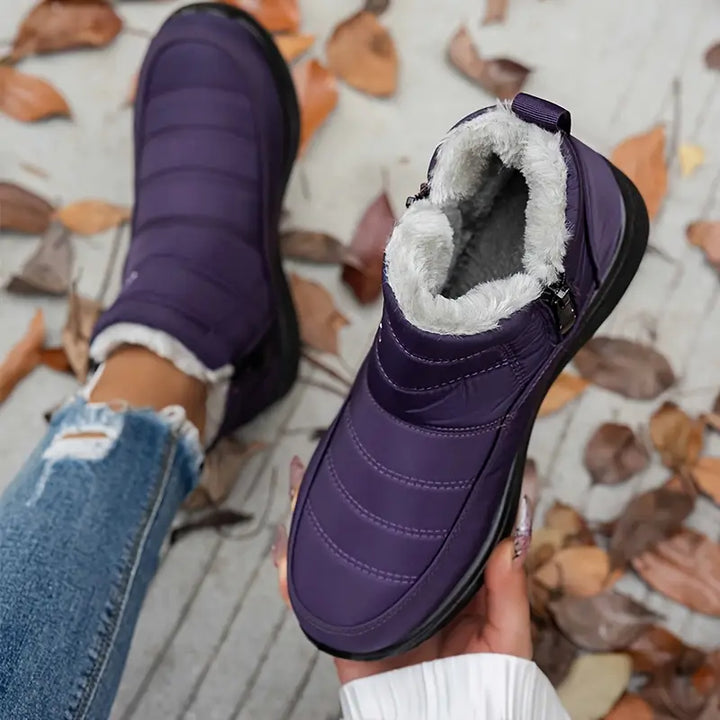 Women's Insulated Snow Boots – Waterproof, Non-Slip & Fur Lined | Comfortable Warm Winter Shoes for Mature Women