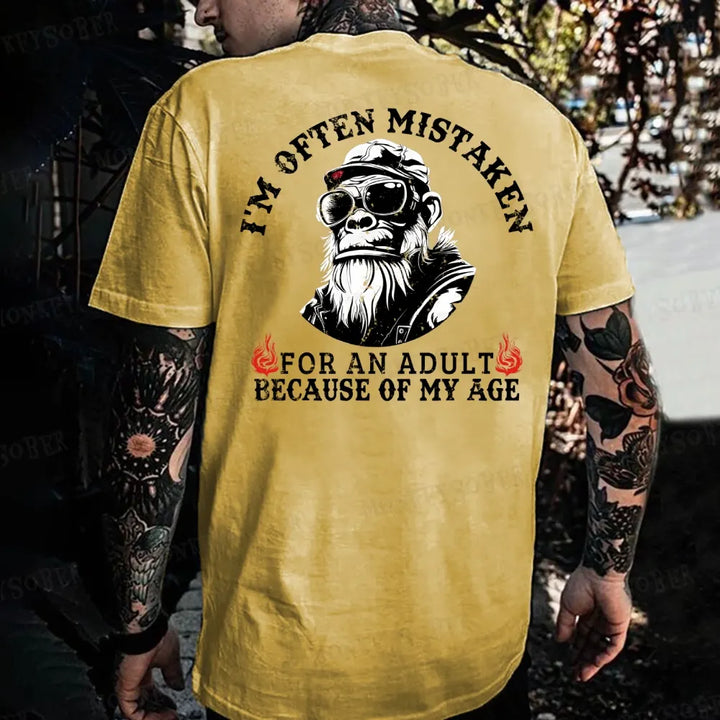 I'm Offen Mistaken For An Adult Because Of My Age Monkey T-shirt