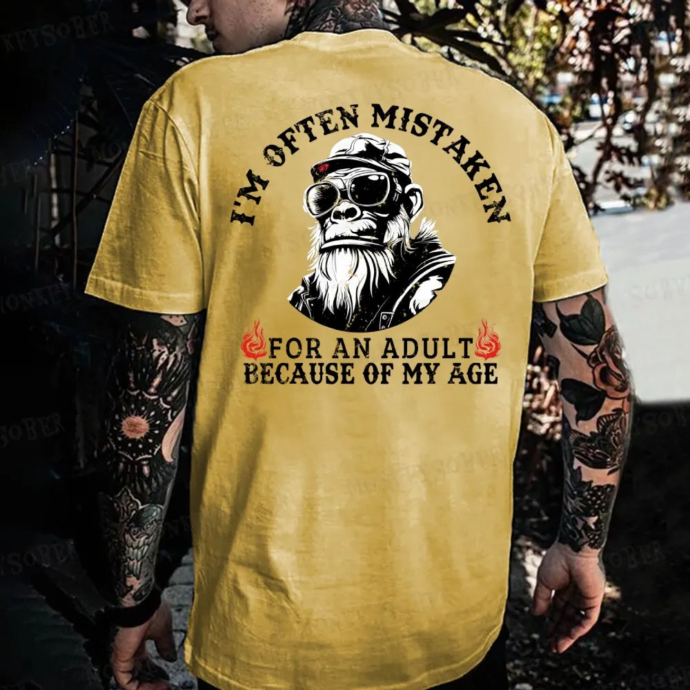 I'm Offen Mistaken For An Adult Because Of My Age Monkey T-shirt